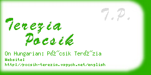 terezia pocsik business card